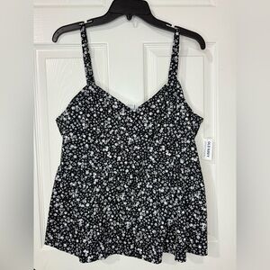 Old Navy Floral Peplum Spaghetti Strap Top